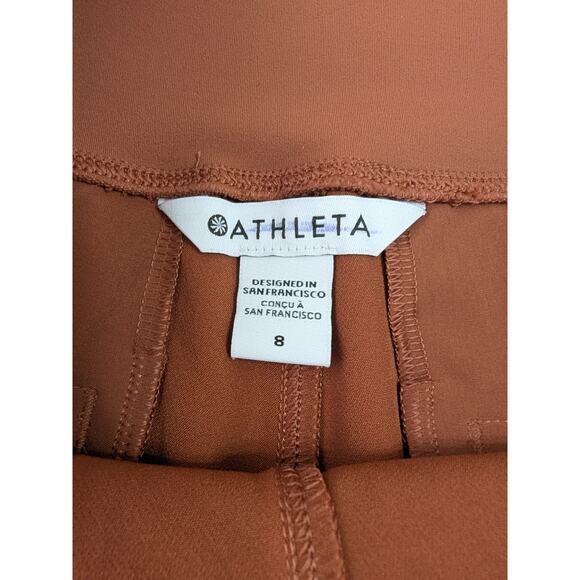 Athleta Endless Pleated Skort In Rust Orange Tennis Golf Athleisure Womens 8 New - Picture 7 of 12